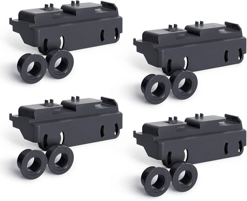 GREALTH 4-Pack WD28X27241 Dishwasher Rack Carrier and Roller Kit Compatible GE Dishwasher Lower Rack Wheels Assembly, Fits L and R Side. Exact Fit ReplacesWD12X28078 WD12X10438 WD12X10439 WD12X10446 - Image 1